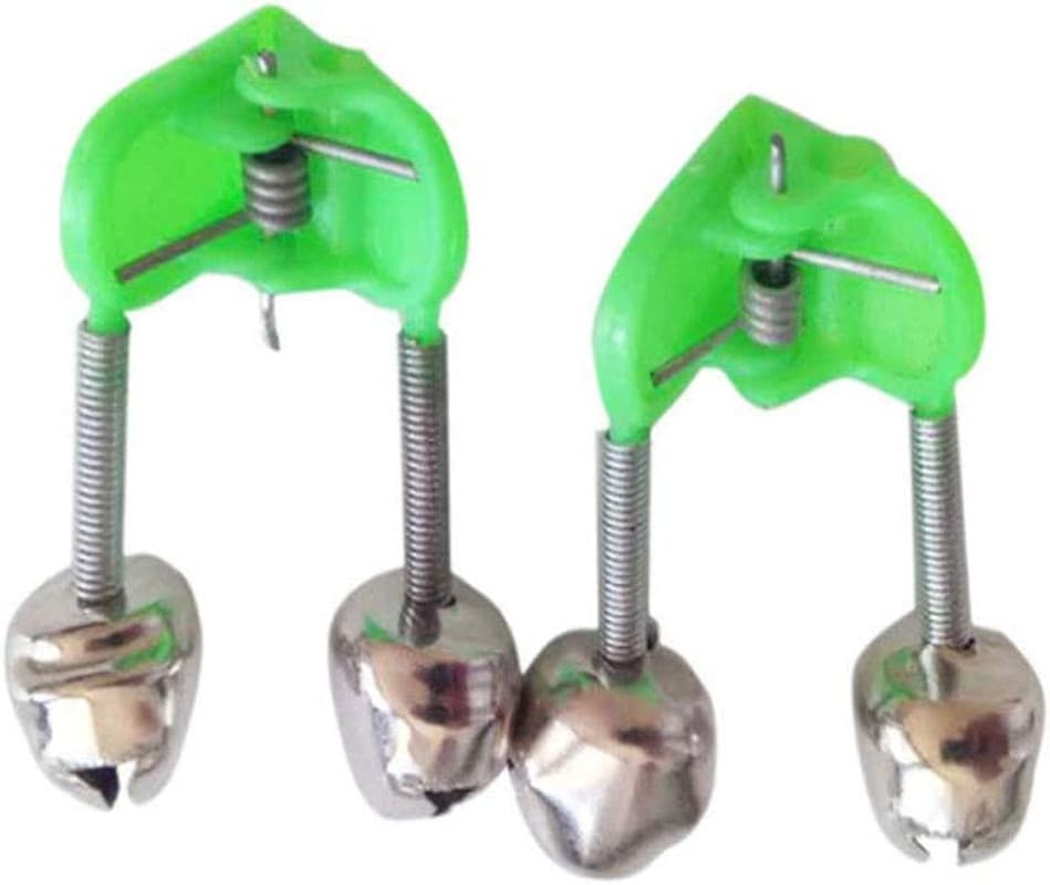 50 Pcs Plastic Fishing Bells Clips Fishing Rod Alarm with Dual Alert Bells 6