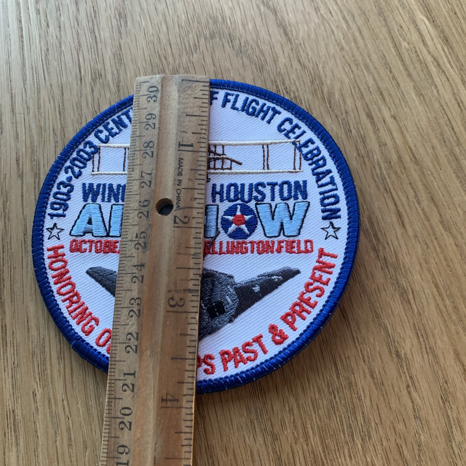 2003 Wings Over Houston Air  Show Patch - Ellington Field 100 Years Flight F-117 3