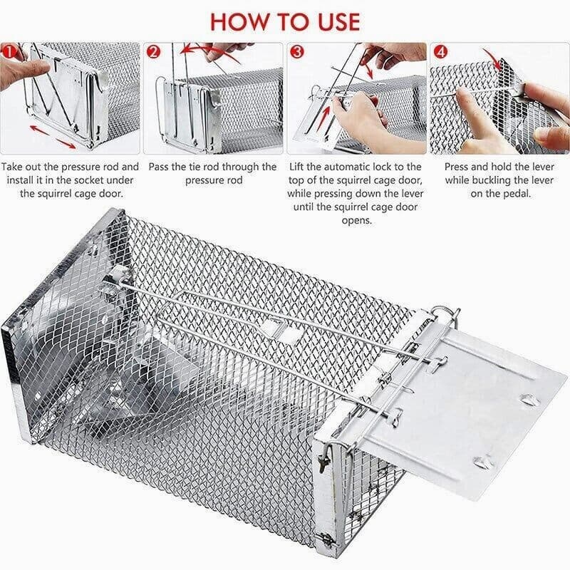 Mouse Trap Rat Trap Rodent Trap Live Catch Cage Easy to Set Up and Reuse 5