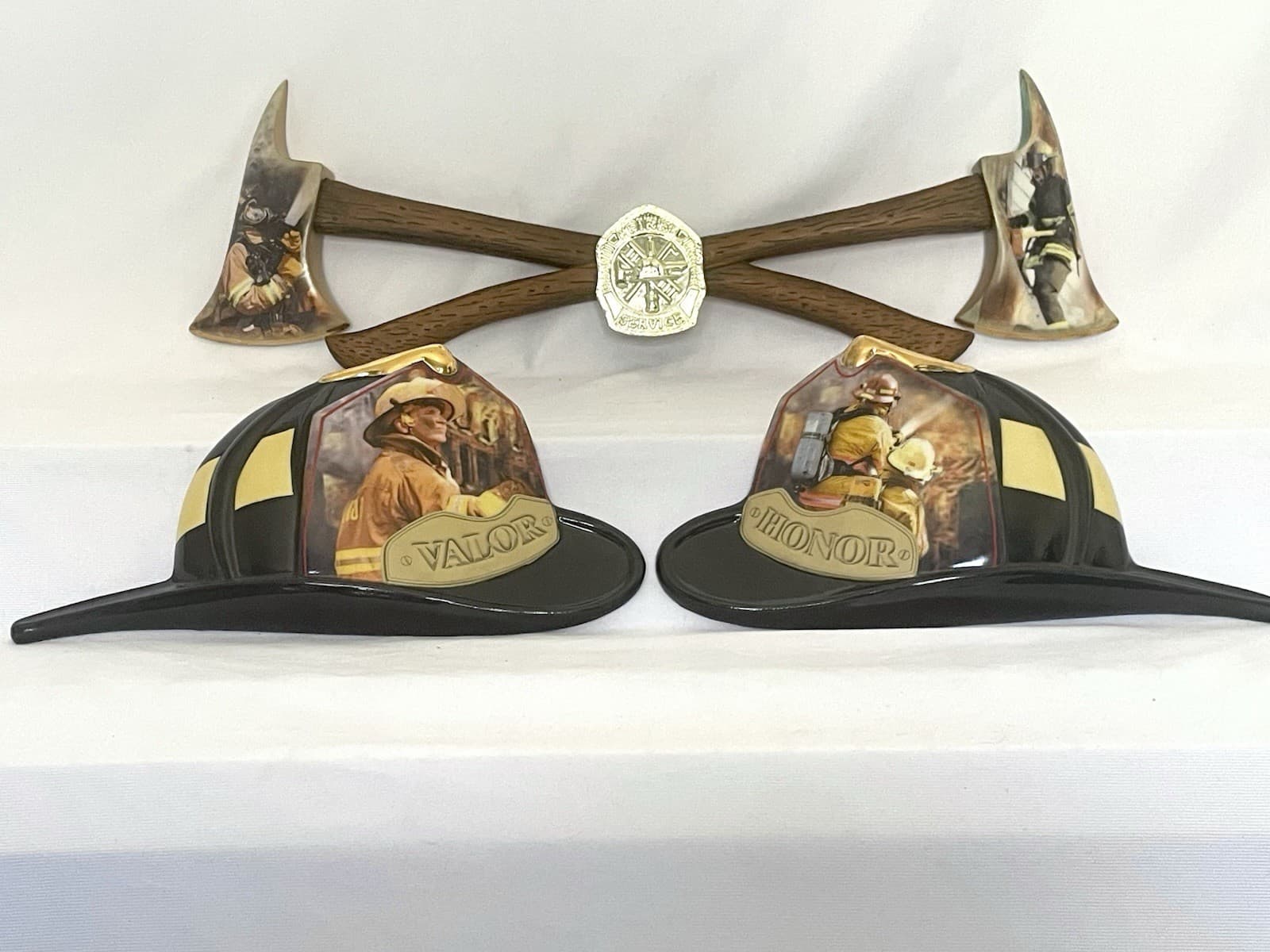 Firefighter Collectible Decor Lot Limited Edition Bradford Exchange Firehouse 5
