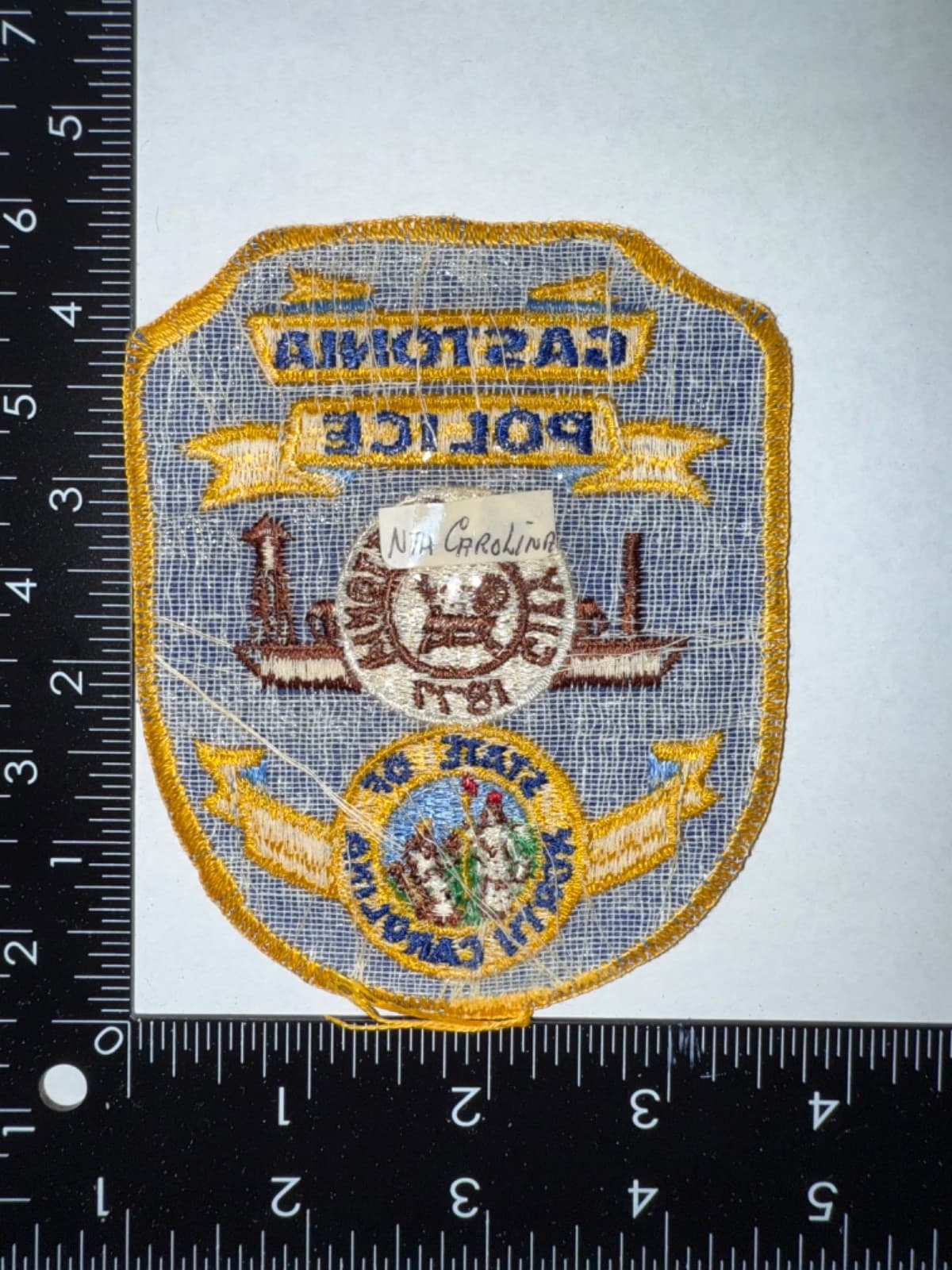 Gastonia Police Patch Vintage Obsolete 2