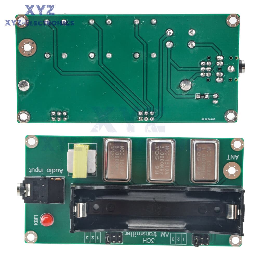 3-Channel AM Transmitter 1MHz 3MHz 5MHz Finished Board w/ Antenna & Audio Cable 4