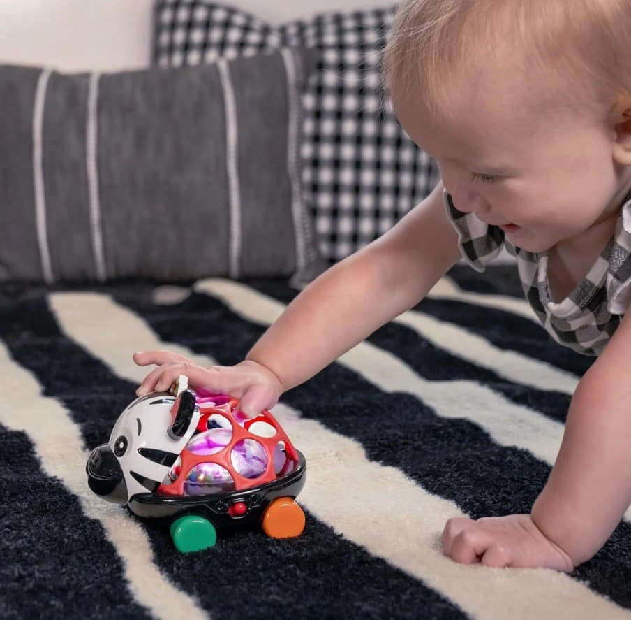 Baby Einstein Curious Car Zen Oball Toy Car & Rattle, Light Up, Ages 3 Months+ 2