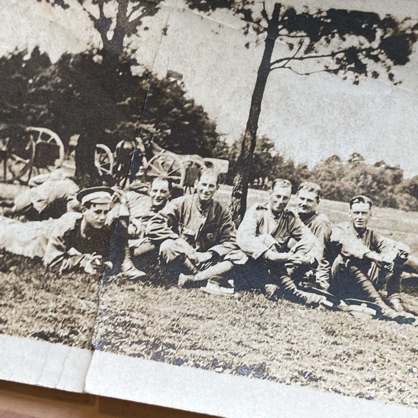 WWI Photos Trainee Army Officers x2 11x7cm 4