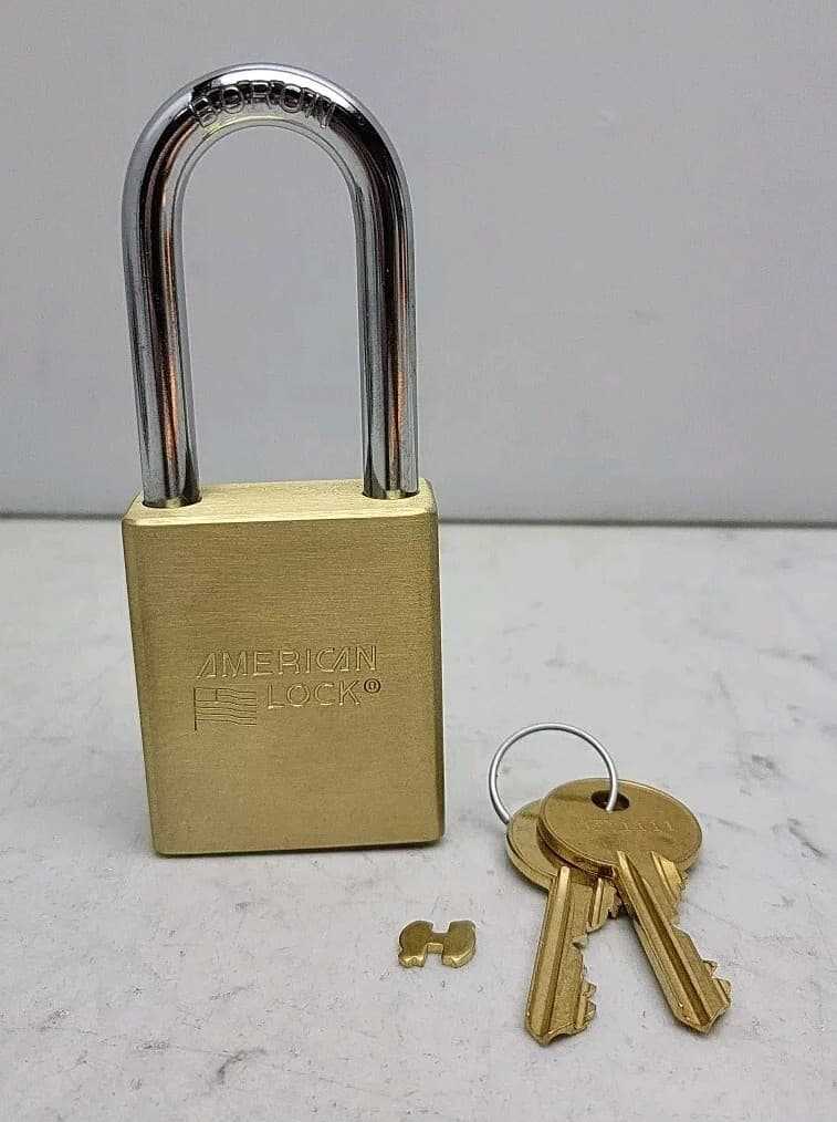 American Lock A3651d035ka Padlock Keyed Alike Long Shackle Rectangular Brass
