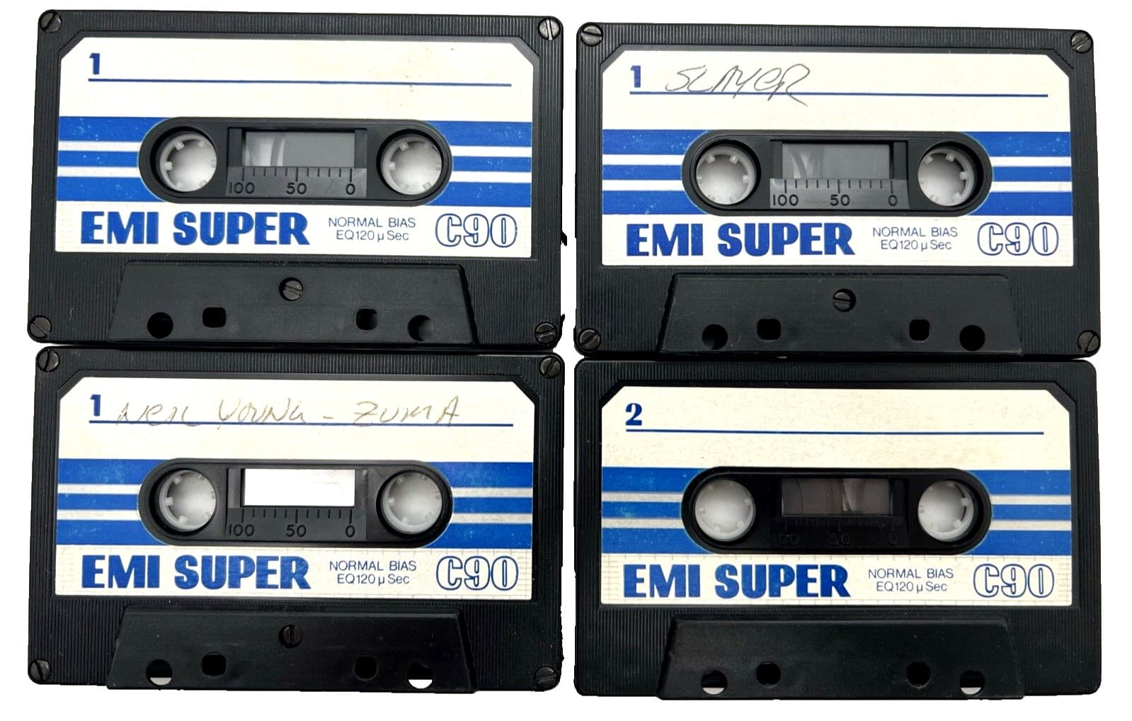 EMI SUPER C-90 TAPE LOT OF 8 AUDIO CASSETTE TAPES FERRIC TYPE 1 1970s 3