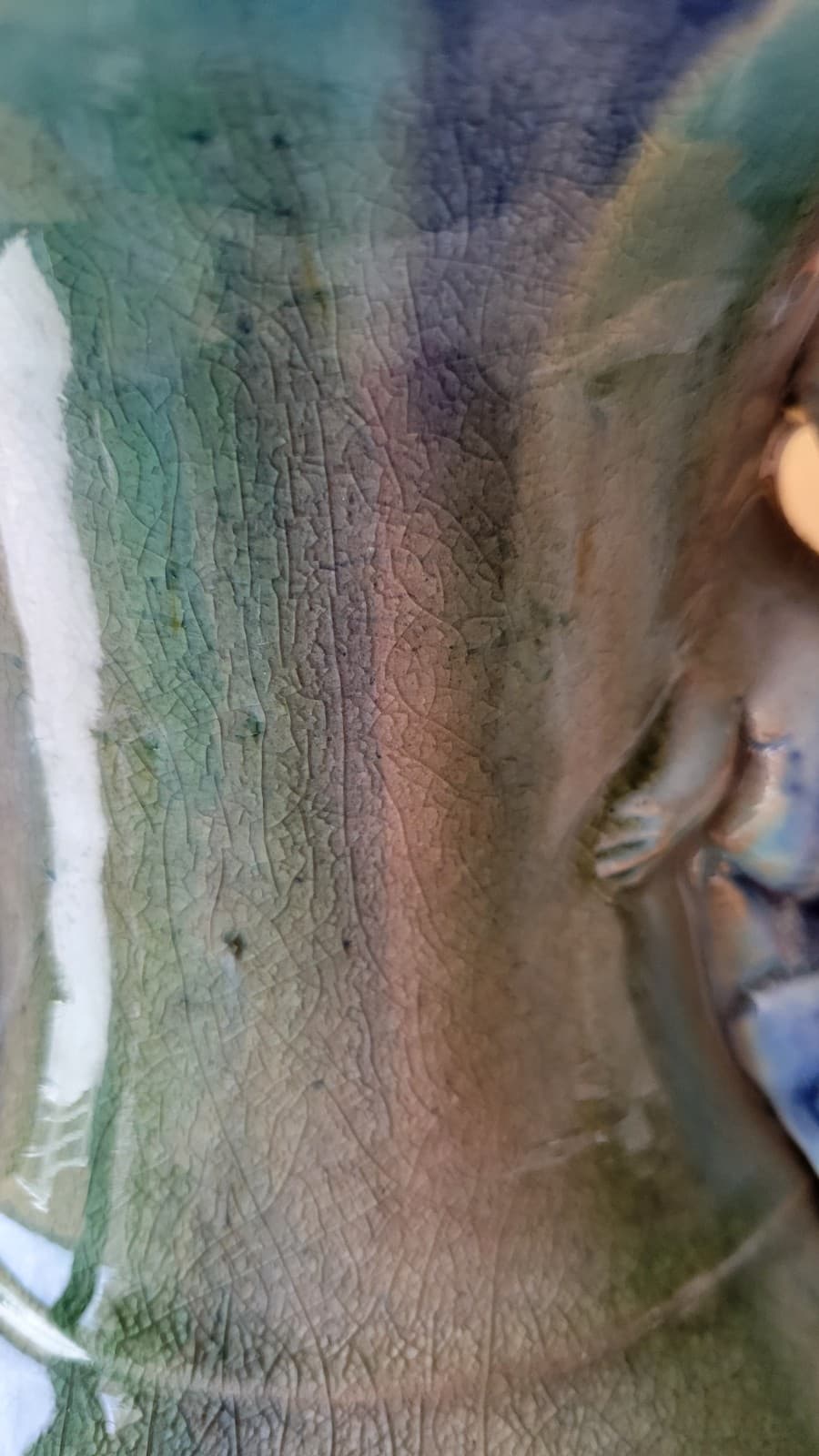 Large Chinese Shiwan Flambe Pottery Vase 6