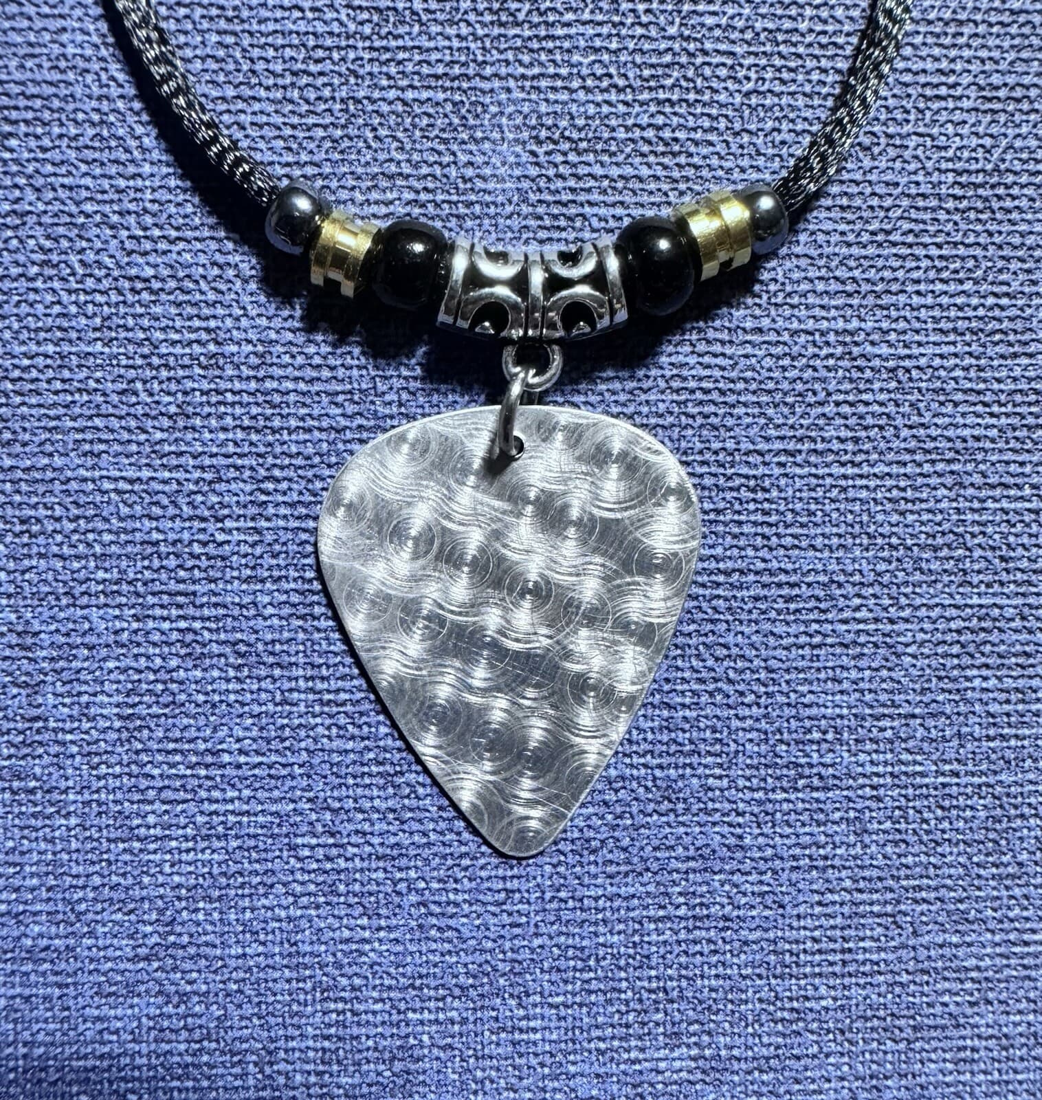 Handmade KISS Ace Frehley aluminum Guitar Pick Necklace 2