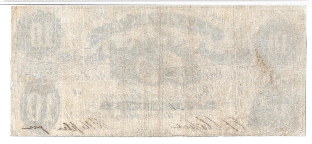 Better Grade for T-10 PF-16 1861 $10 Confederate Civil War Note PMG VF 20 Beauty 4