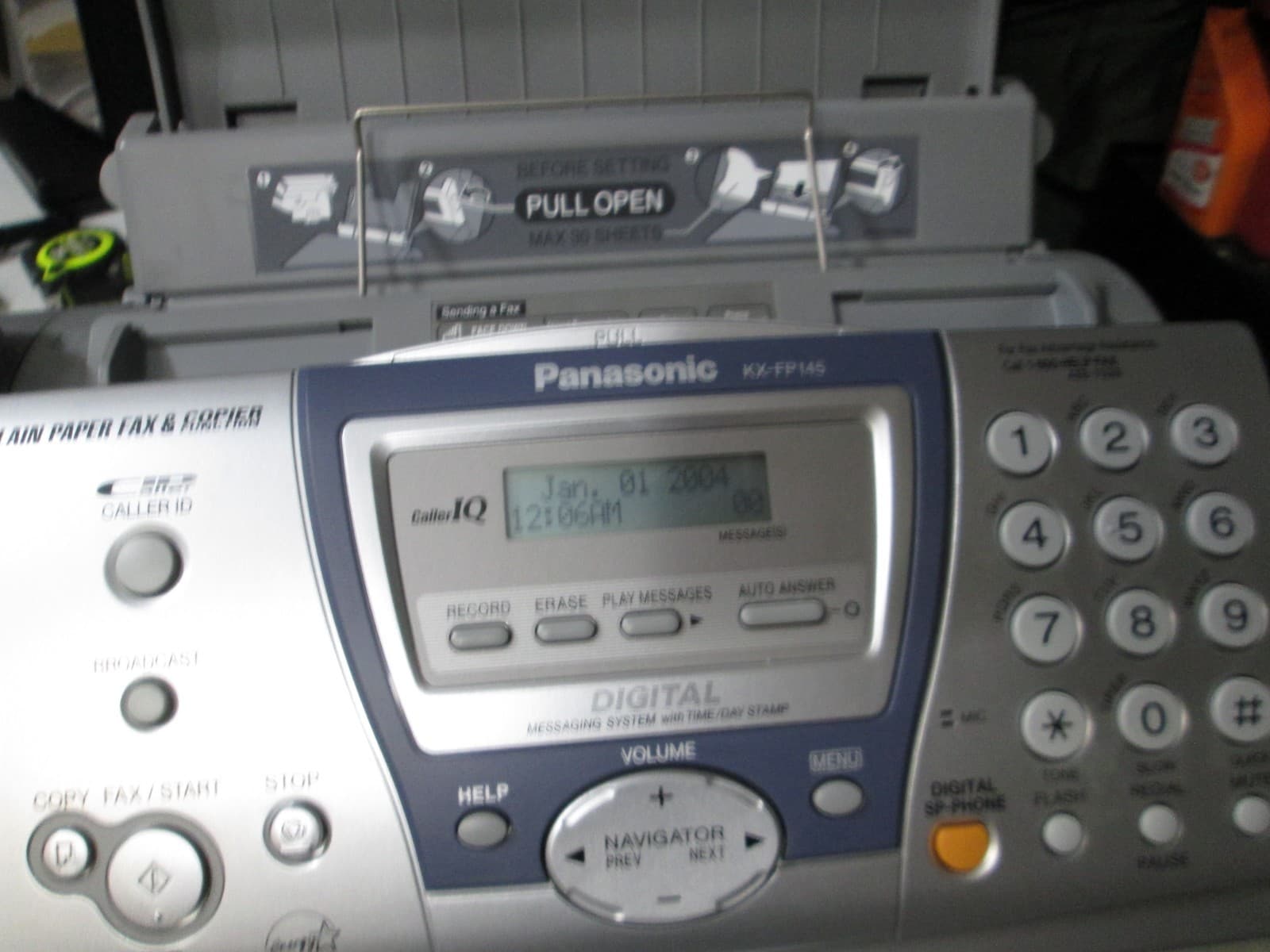 Panasonic KX-FP145 Fax Copier Caller ID Answering Machine.  Tested Works Good 2