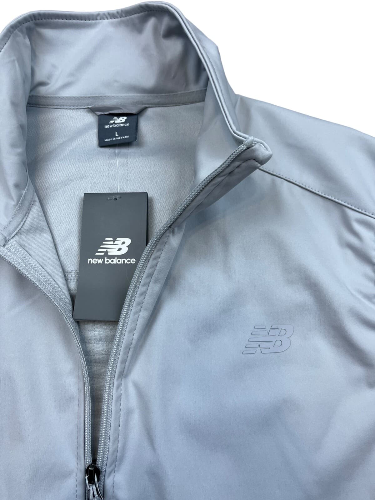 New Balance Vest Men's Large Gray All Motion Full-Zip 4-way Stretch NWT 3