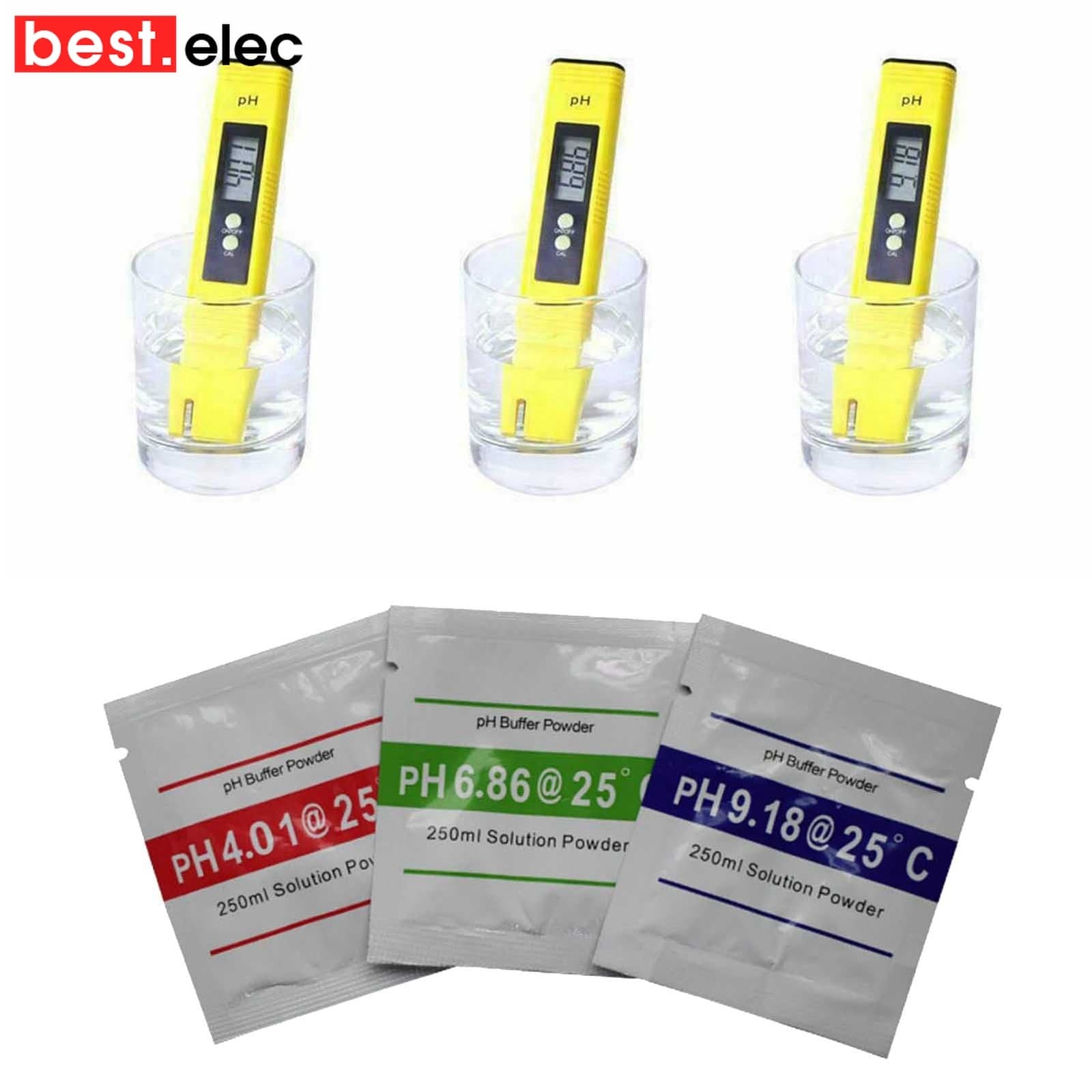 15 PCS PH BUFFER SOLUTION POWDER PRECISE CALIBRATION - pH 4.01 / 6.86 / 9.18