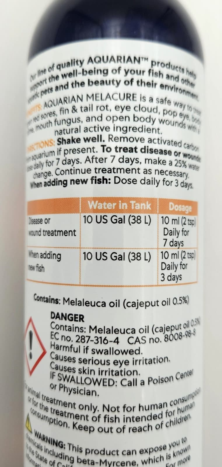 API Aquarian Melacure FIN & BODY CURE Remedy Fish Disease Medication Exp. 04/28 2