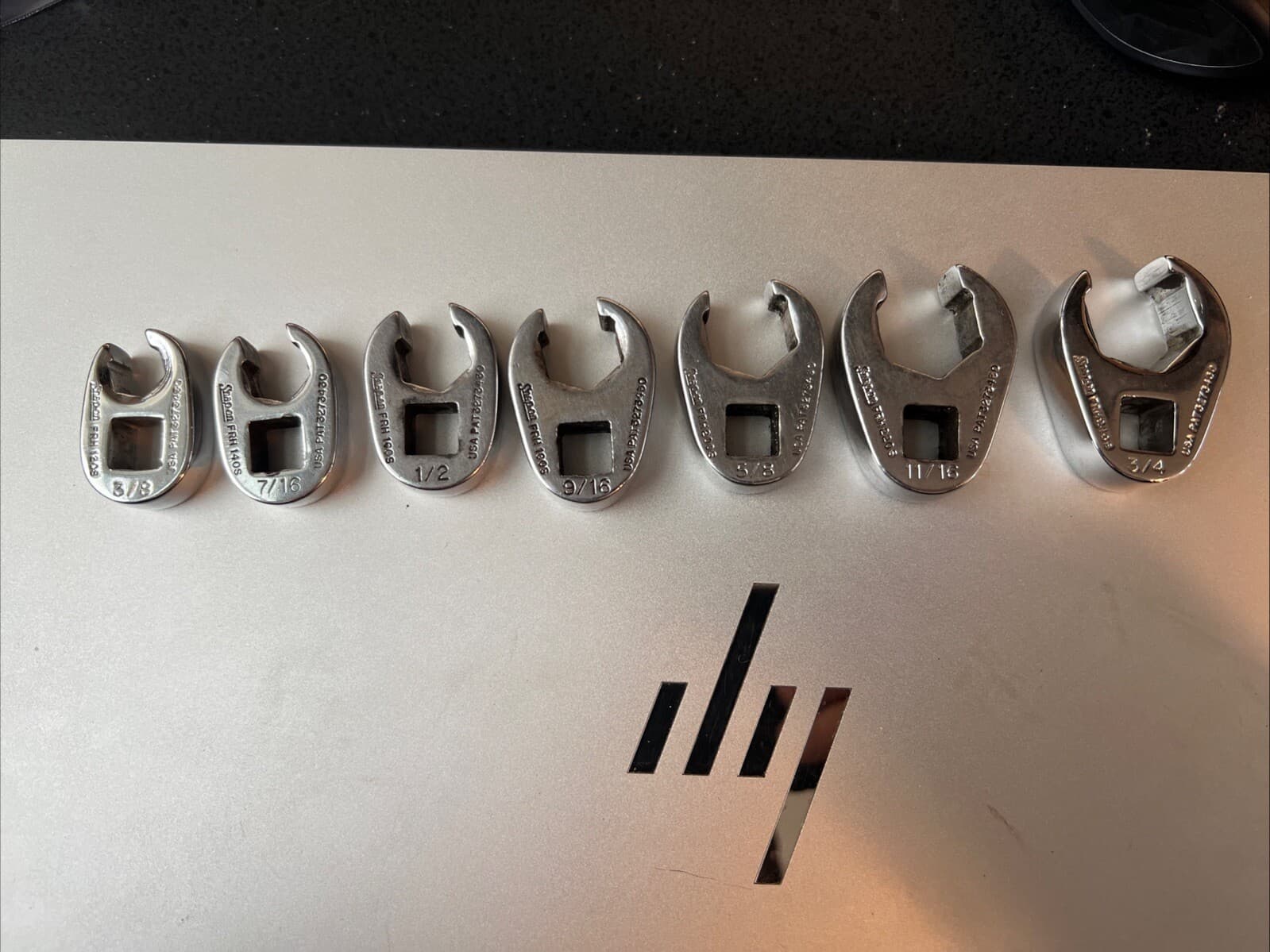 SNAP-ON Crowfoot Flare Wrench Set 207SFRH SAE 3/8 - 3/4 7 Pcs 🔥