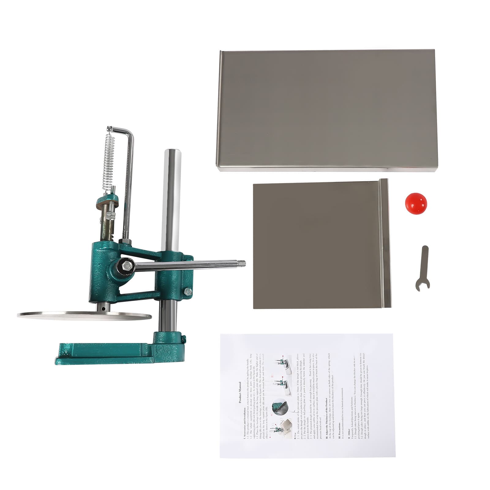 Manual Pastry Press Machine Commercial Dough Chapati Sheet Pizza Crust Flat NEW 3