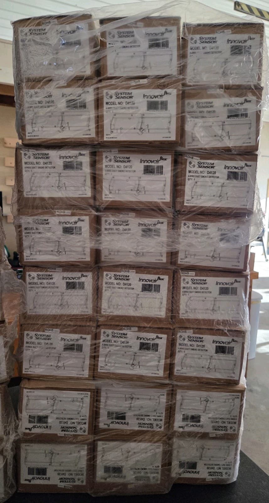 SYSTEM SENSOR D4120 4 WIRE PHOTOELECTRIC 24V AC/DC OR 120VAC DUCT SMOKE DETECTOR 2