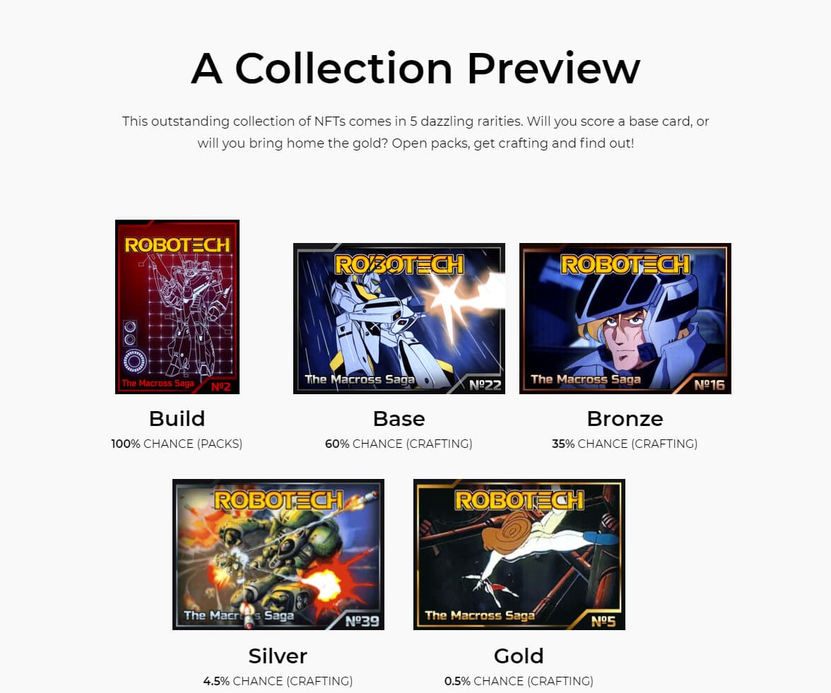 RoboTech NFT Miriya Parina Bronze (Pwr:1) Series 1 Mint # 586 2