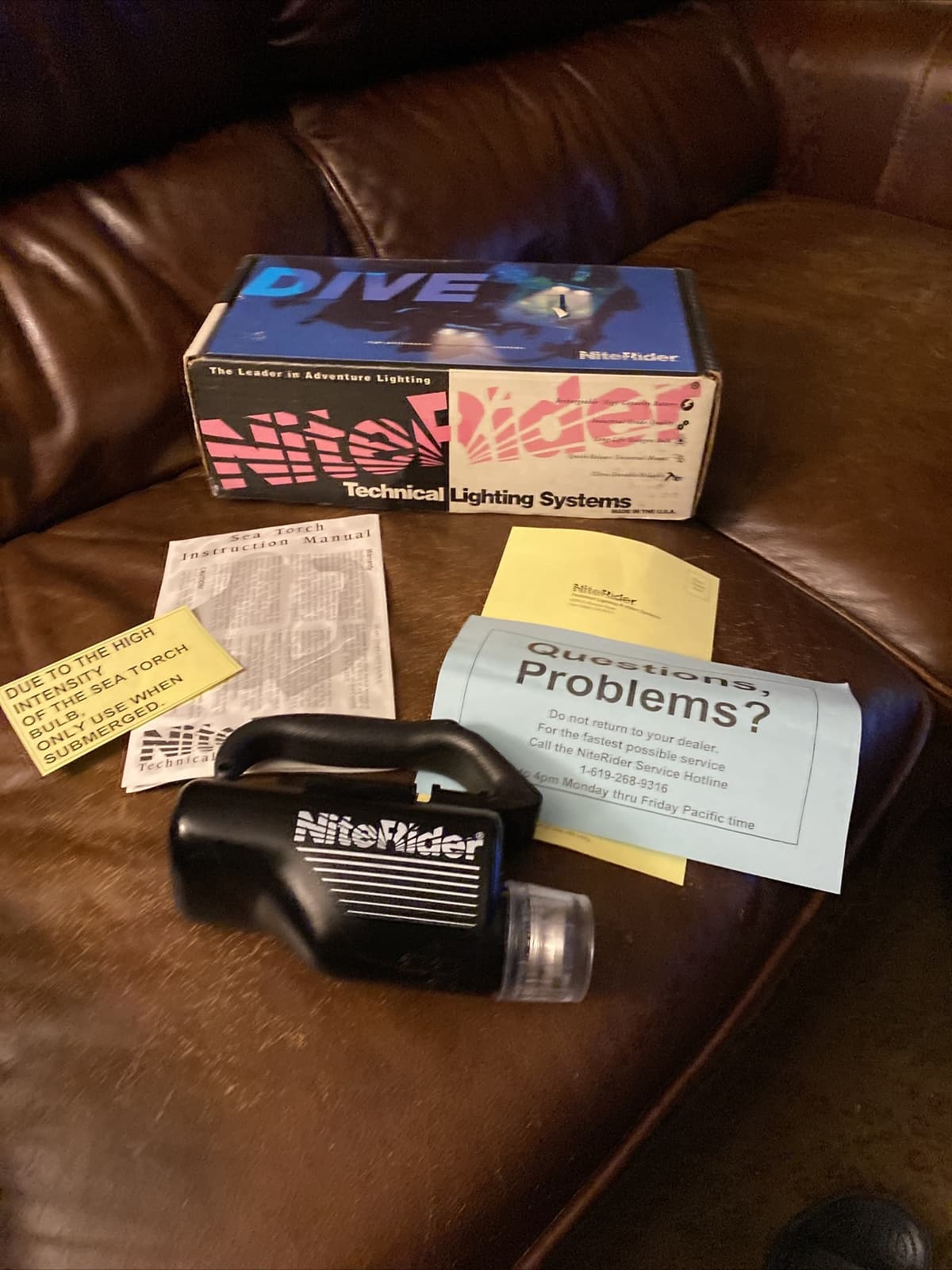 Niterider Technical Lighting Systems Under Water Dive Light Sea Torch 7079 NOS