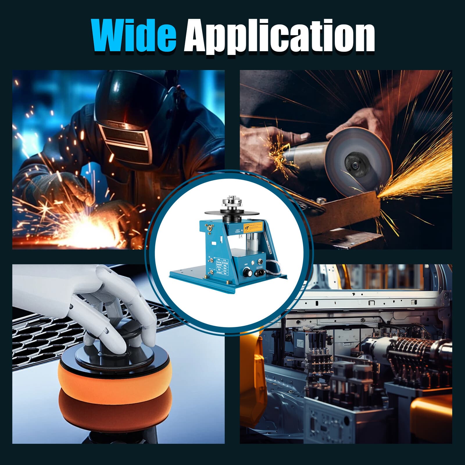 10KG Rotary Welding Positioner Turntable Timing 220mm Chuck Foot Switch 110V 4