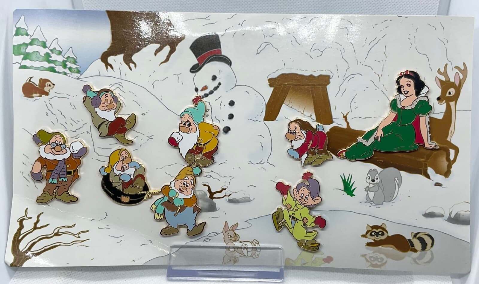 Disney 2007 Christmas Snow White & the Seven Dwarfs LE 500 Booster Pin Set