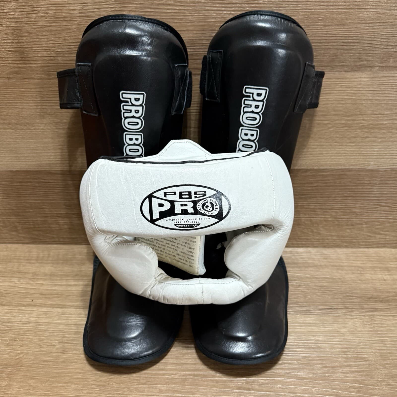PBS Sparring Gear Set – Headgear (M) + Shin Guards (L) – MMA Kickboxing