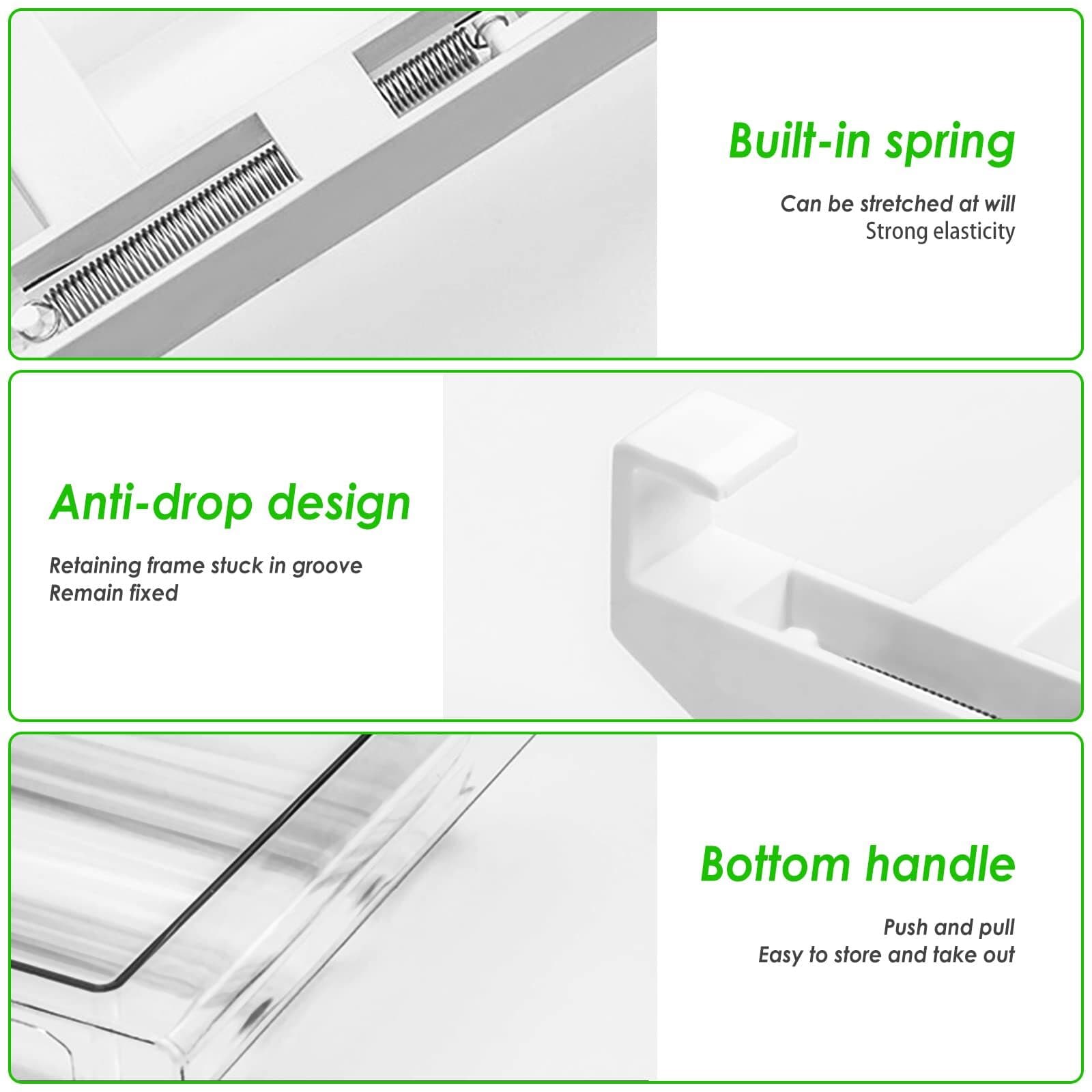 1 Pcs Pull Out Refrigerator Egg Drawer Organizer Bins Hanging Storage Trays 4