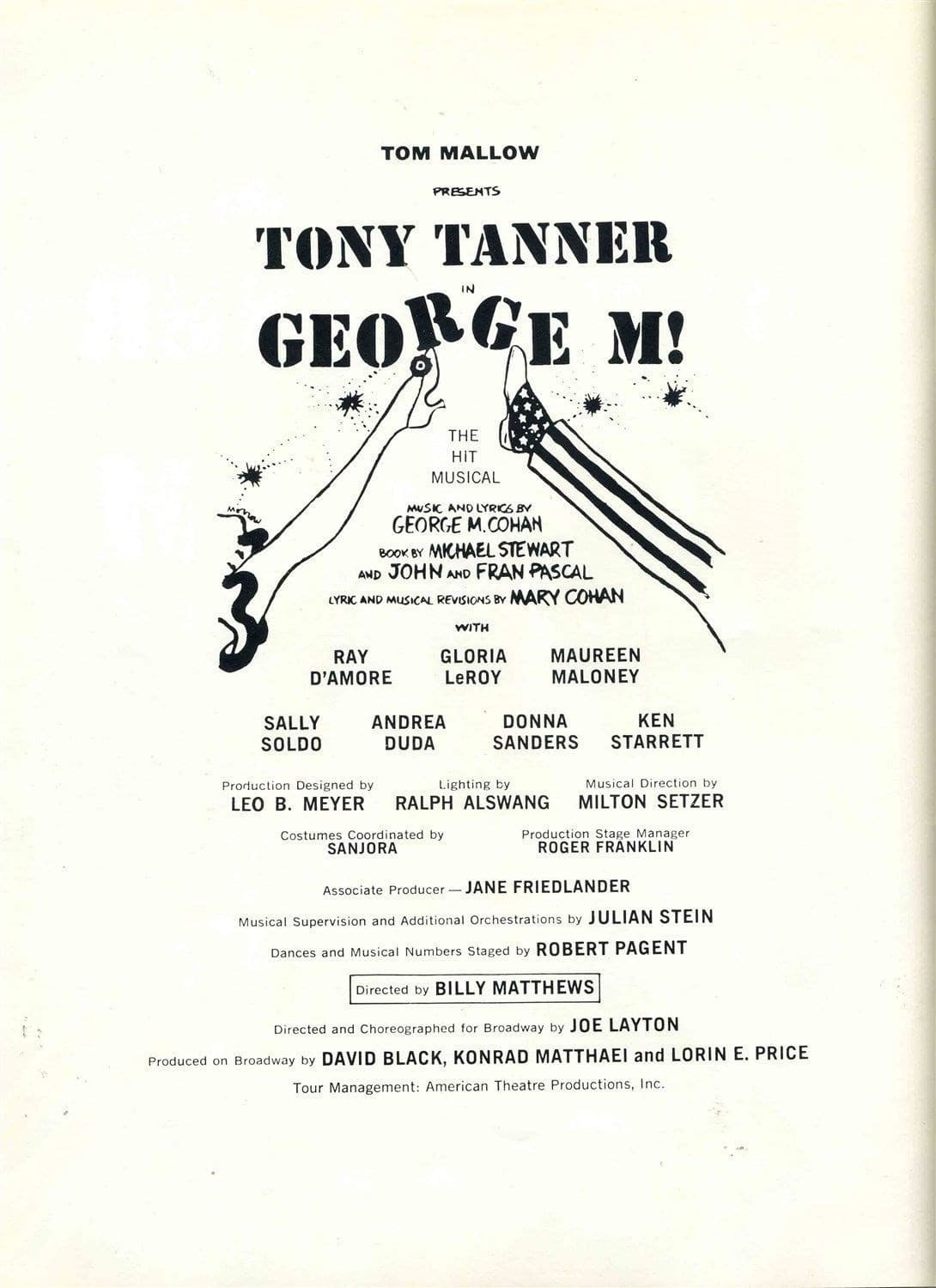 GEORGE M Souvenir Program & Program 1970 Ohio Theatre Columbus  3