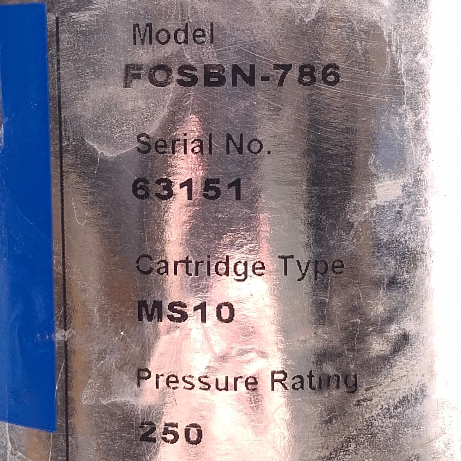 Shelco Filters FOSBN-786 Single Cartridge Filter Housing 9-3/4in, 3/4" NPT 2