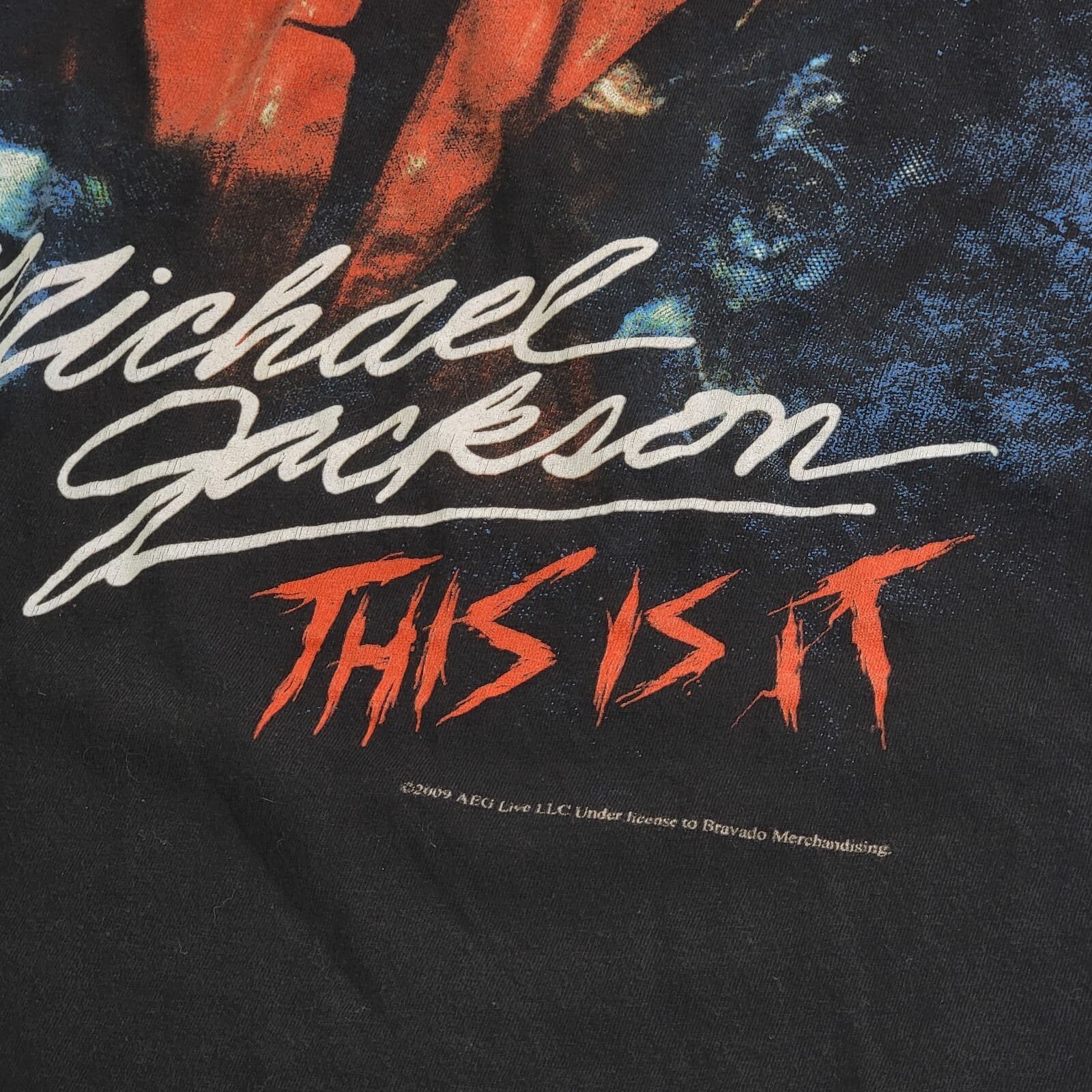 Michael Jackson "This Is It" 2009 Tour Concert Men's Shirt Black Size XL Tultex 3
