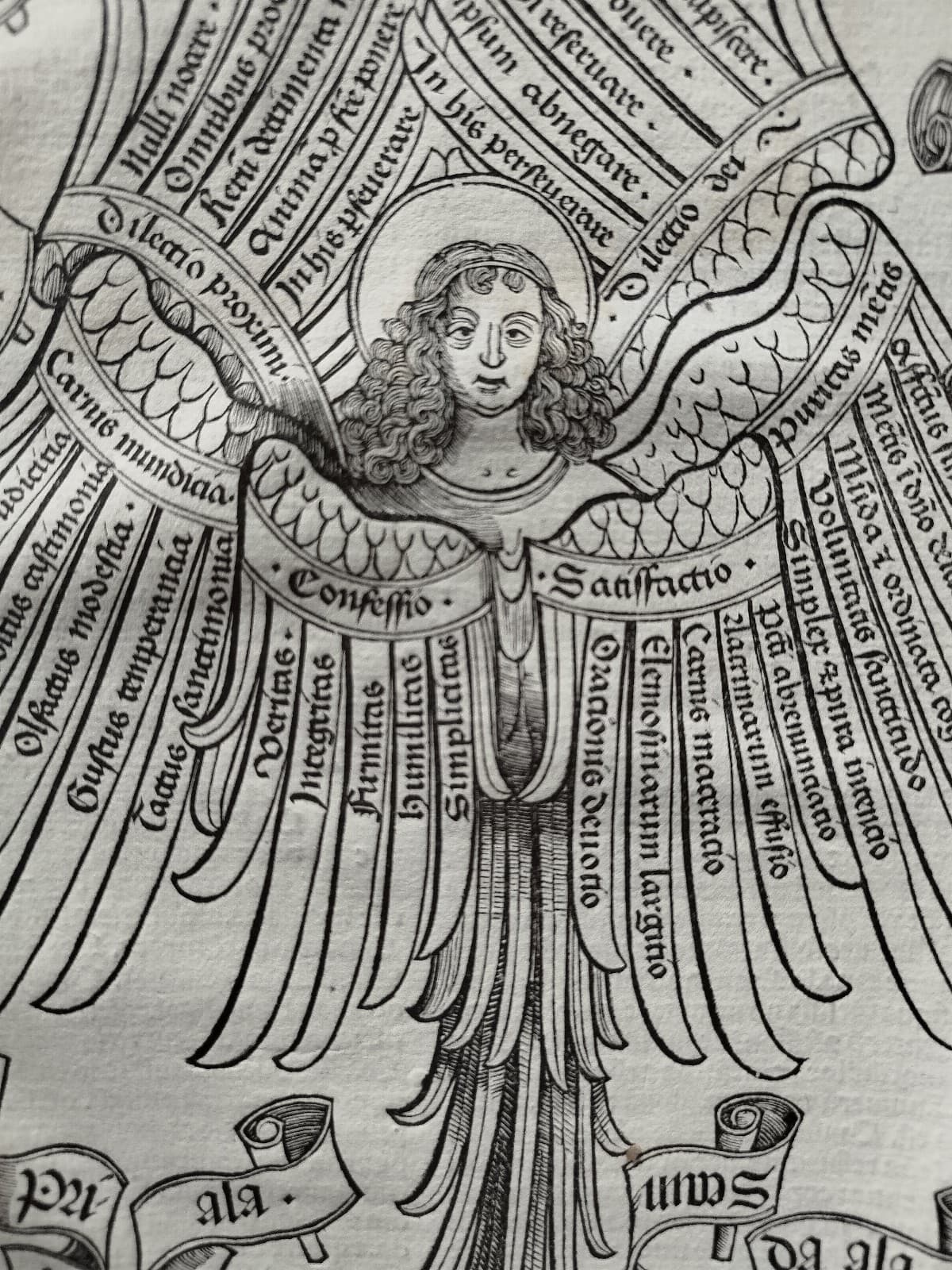 Seraph Original Incunable Woodcut Bonaventura Opuscula Strasbourg Husner - 1495 3