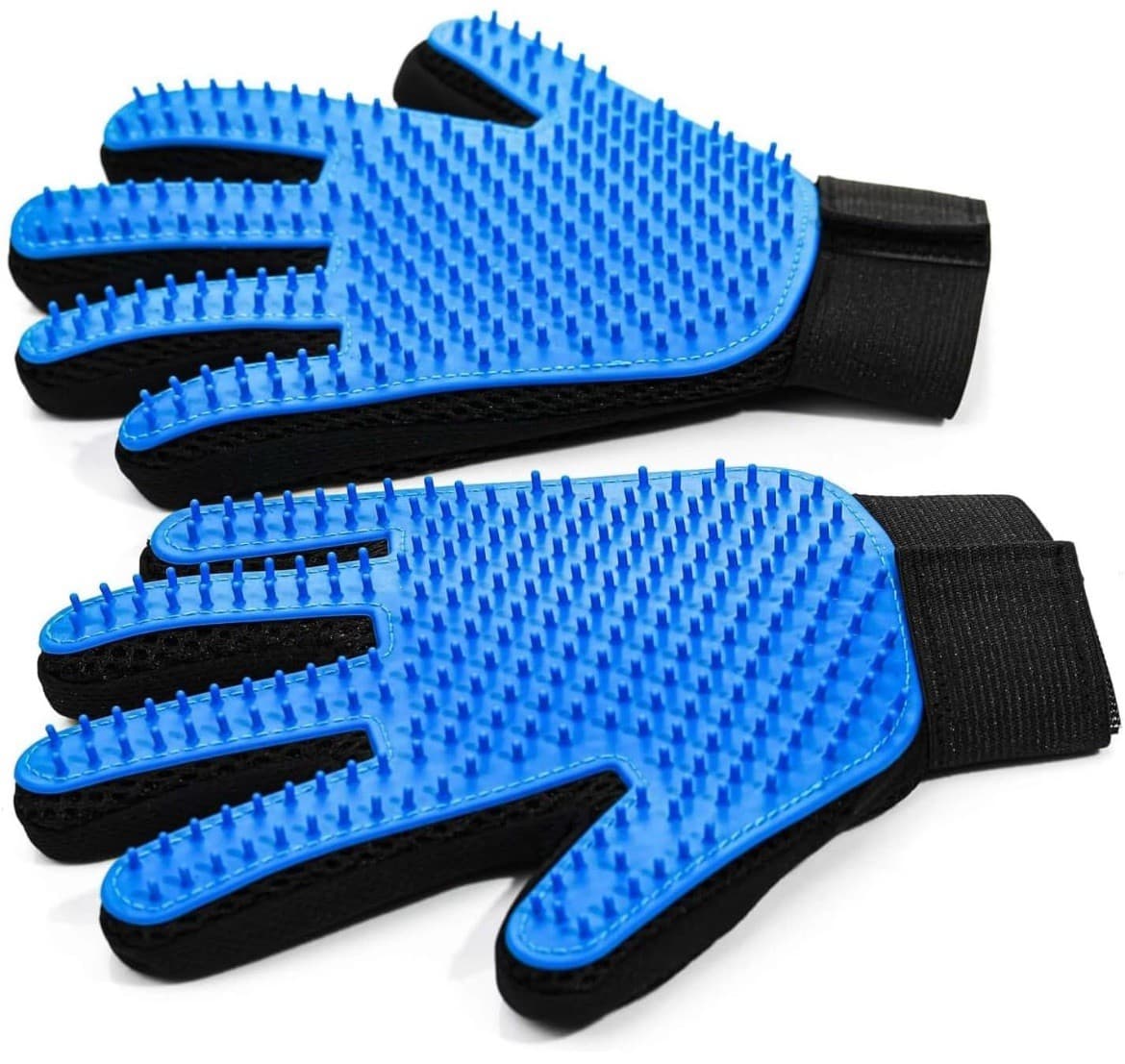 1 Pair Pet Dog Cat Hair Remover Mitt Massage Brush Deshedding Grooming Gloves 2