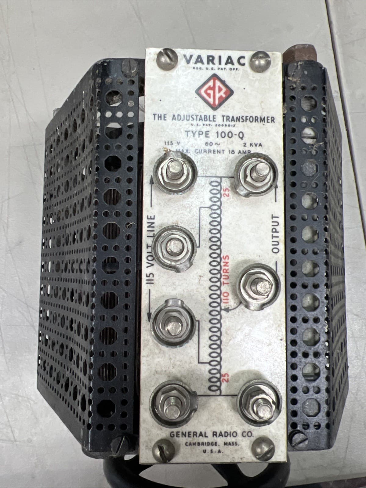 General Radio Variac Type 100Q 100-q Variable Transformer not tested 2
