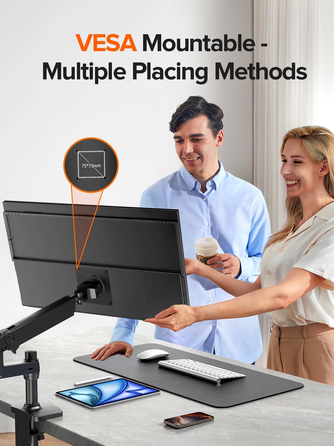 UPERFECT 24" USB-C Portable Monitor 1920x1080 120Hz Display For Raspberry PI PS 6