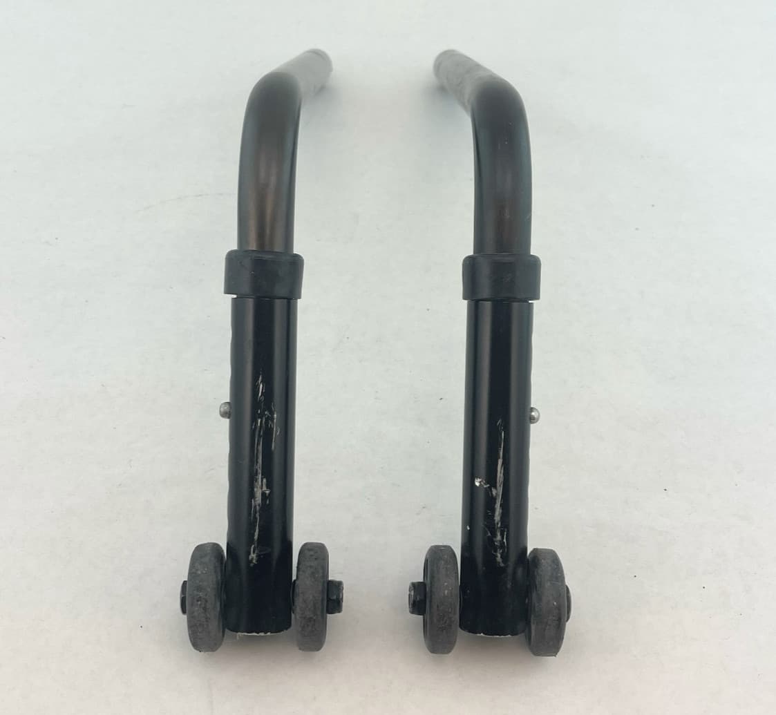 Pair Of Anti-Tipper For Wheelchair Adjustable Black Anti Tip Wheelchair Tippers