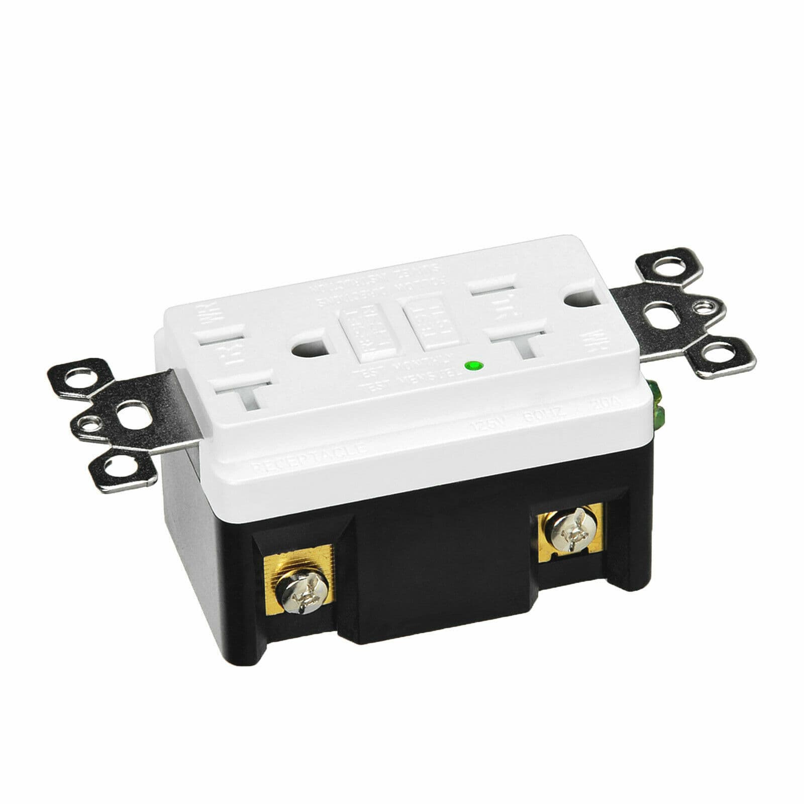 20Amp GFCI Outlet Tamper-Resistant GFI Duplex Receptacles with LED Indicator ETL 5