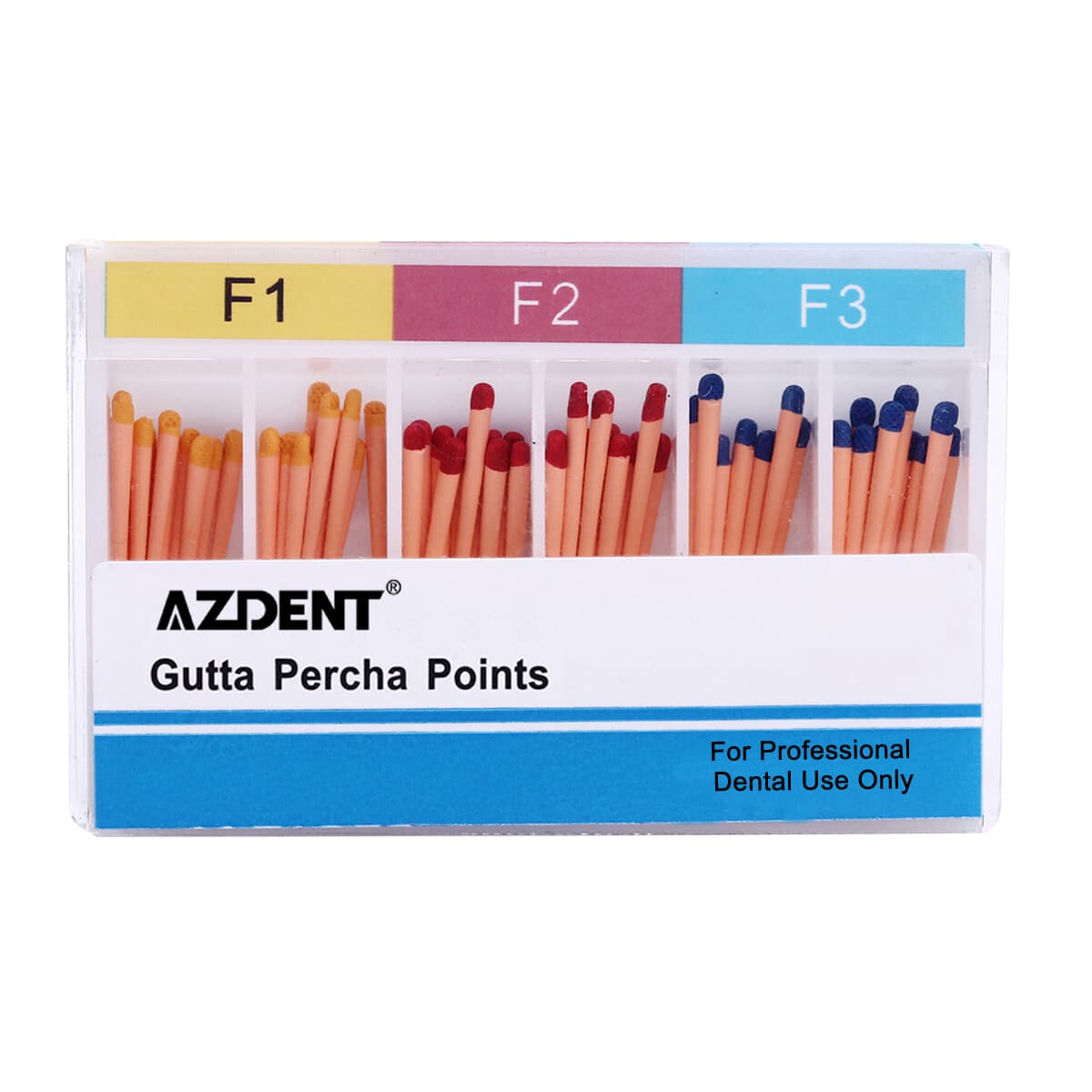 1-100 Packs Dental Endodontic Obturation Gutta Percha Points F1 F2 F3 AZDENT  2