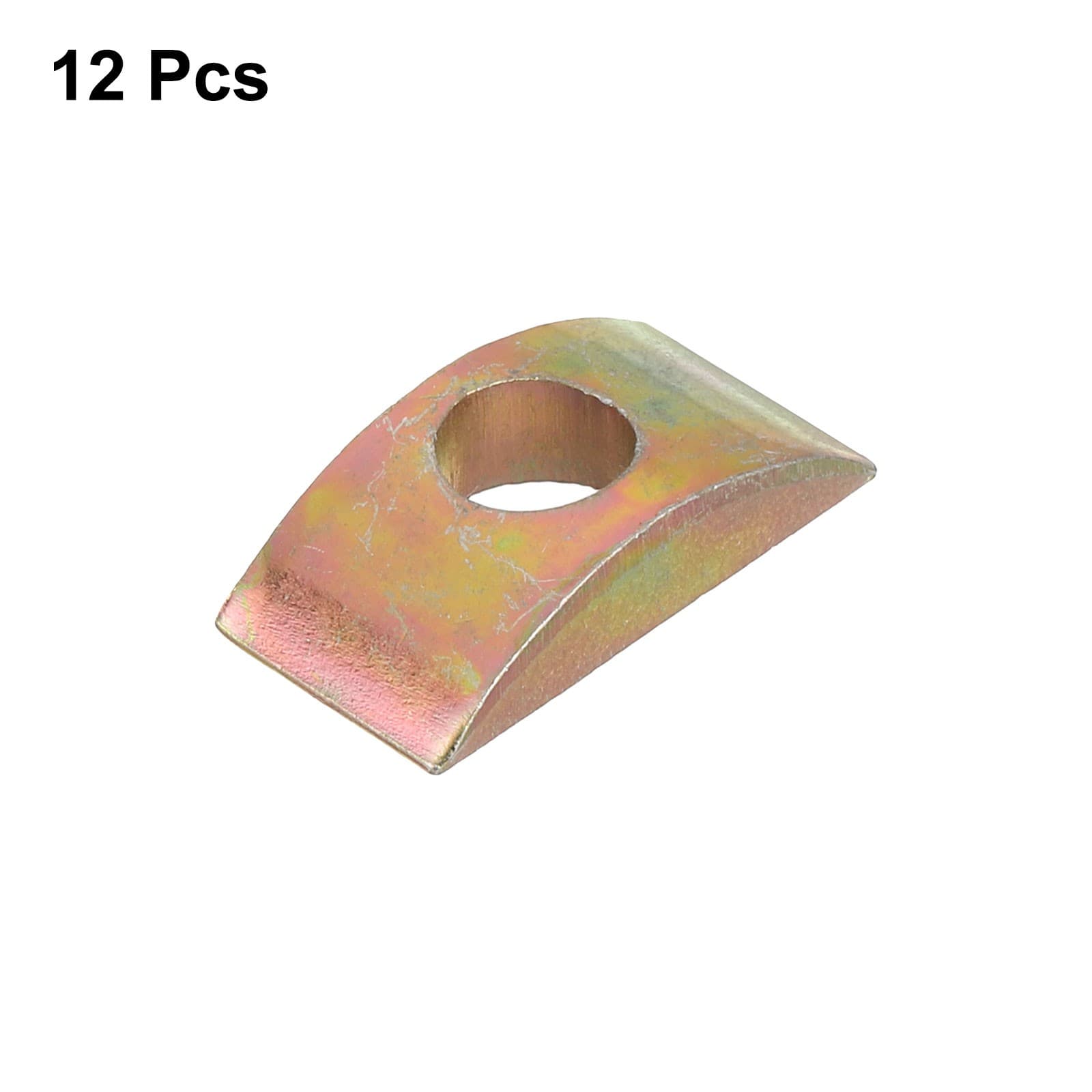 12Pcs M8 Half Moon Nuts Washers Iron Solid Half Moon Nuts Spacer Bronze 3