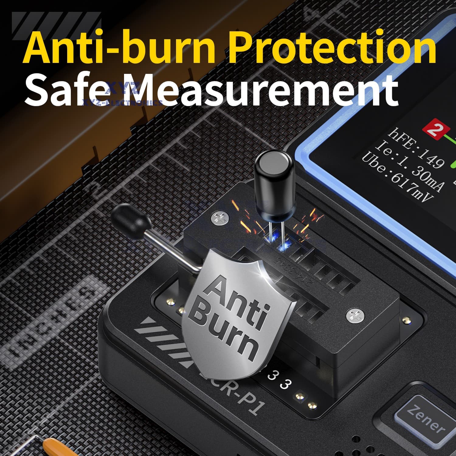 FNIRSI LCR-P1 Transistor Tester Diode Triode MOSFET NPN/PNP SMD LCR/ESR Meter US 6