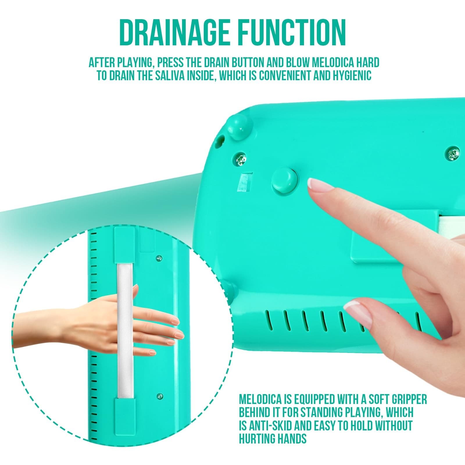 Melodica Instrument 32 Keys Double Mouthpiece Air Piano Keyboard Musical Inst... 3