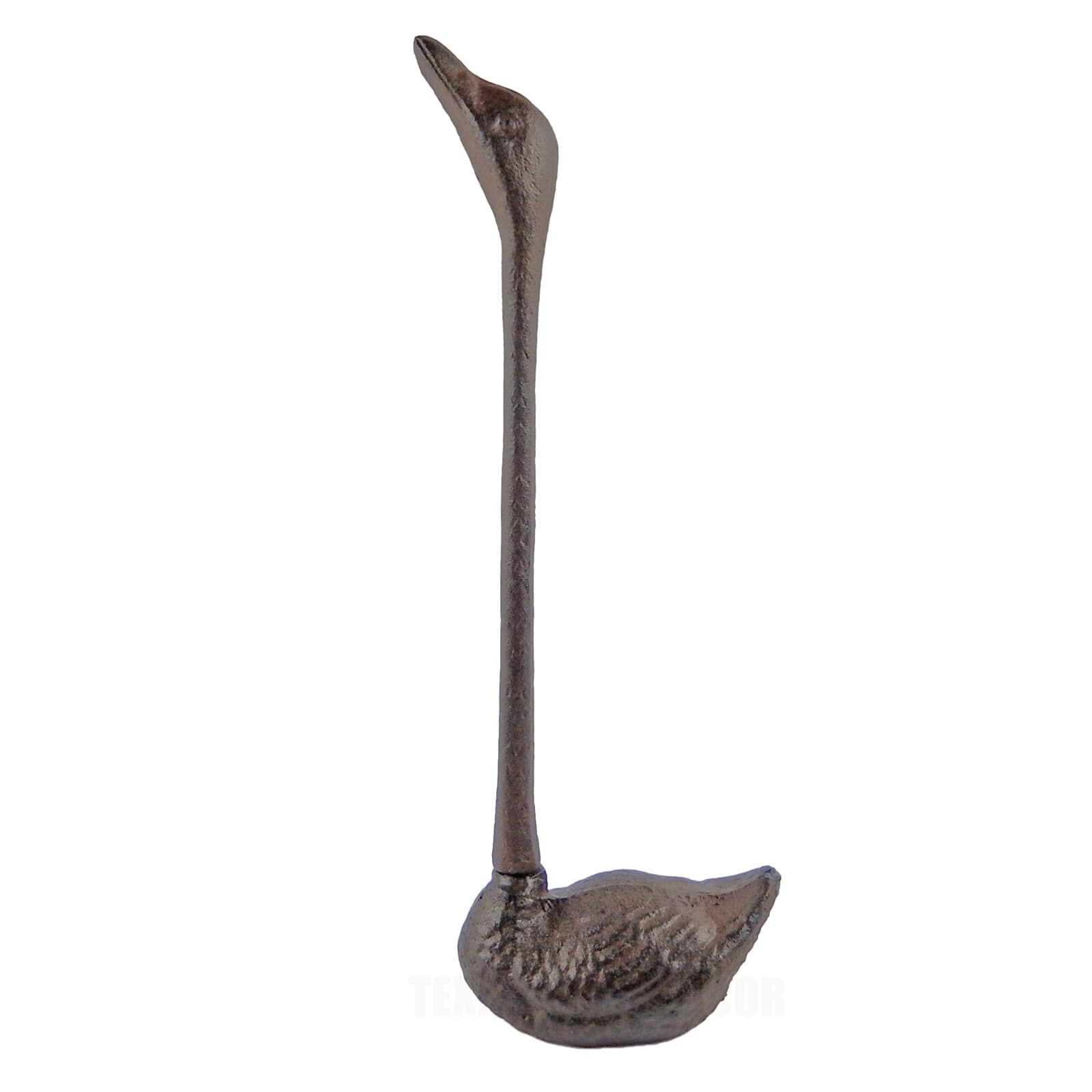 Cast Iron Duck Table Top Paper Towel Roll Holder Rustic Antique Brown Finish 3