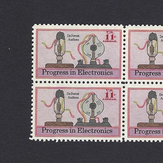 Lee DeForest "Father of the Radio" - Vintage Mint Set of 4 Stamps 51 Years Old! 2