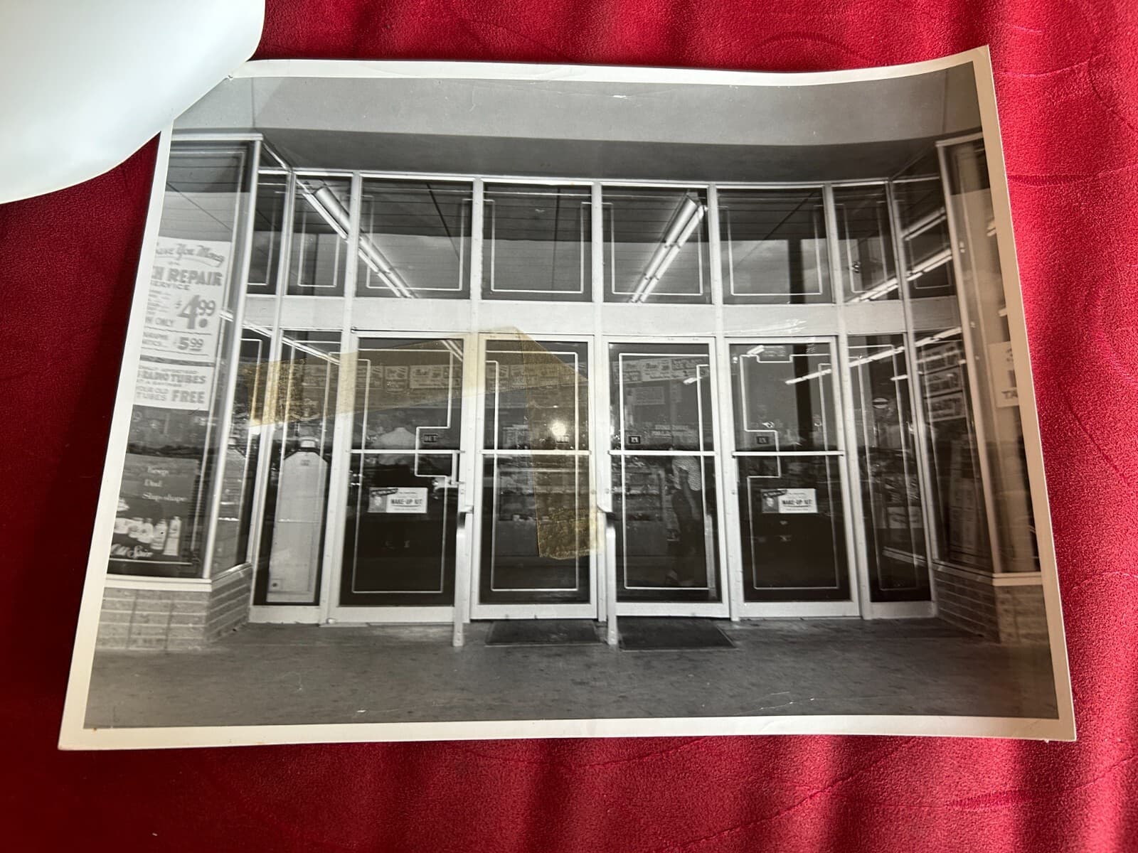 1950s Coca-Cola Skillern's Drug Store Entrance Before-After Two Original Photos 3