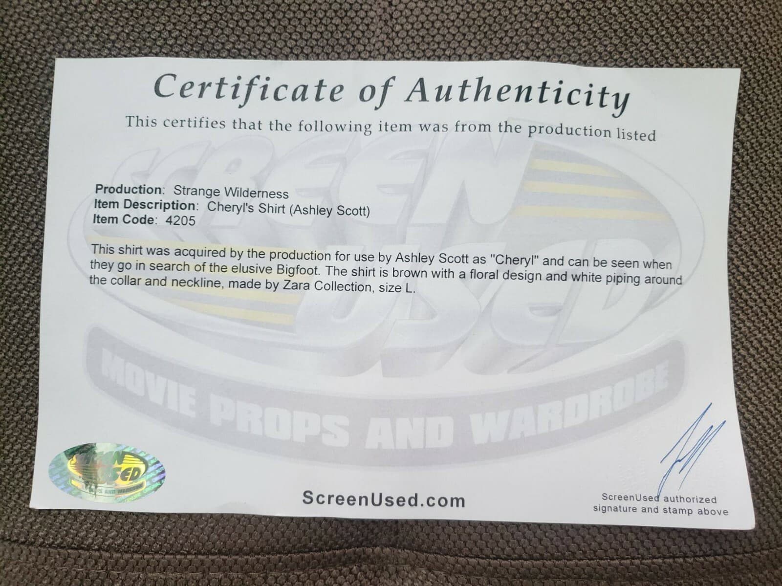 Strange Wilderness - Ashley Scott Wardrobe Top screen worn with COA 5