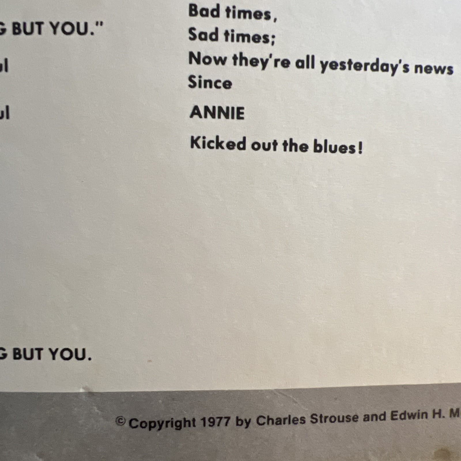 Vintage 1977  ANNIE a New Musical Program/Playbill Anniversary Edition 5