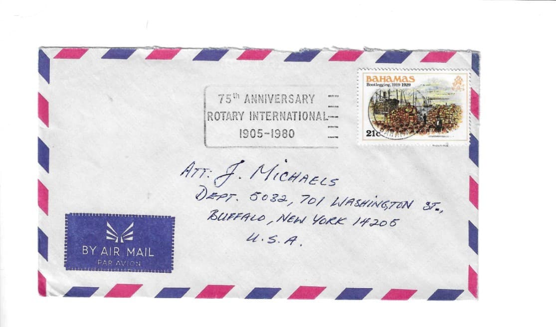 BAHAMAS 1980 Cover with Slogan Cancel (Rotary) sent to U.S.