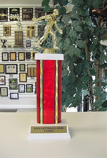 HORSESHOE PITCHER PITCHING TROPHY FREE LETTERING 12 1/2" TALL B # 3