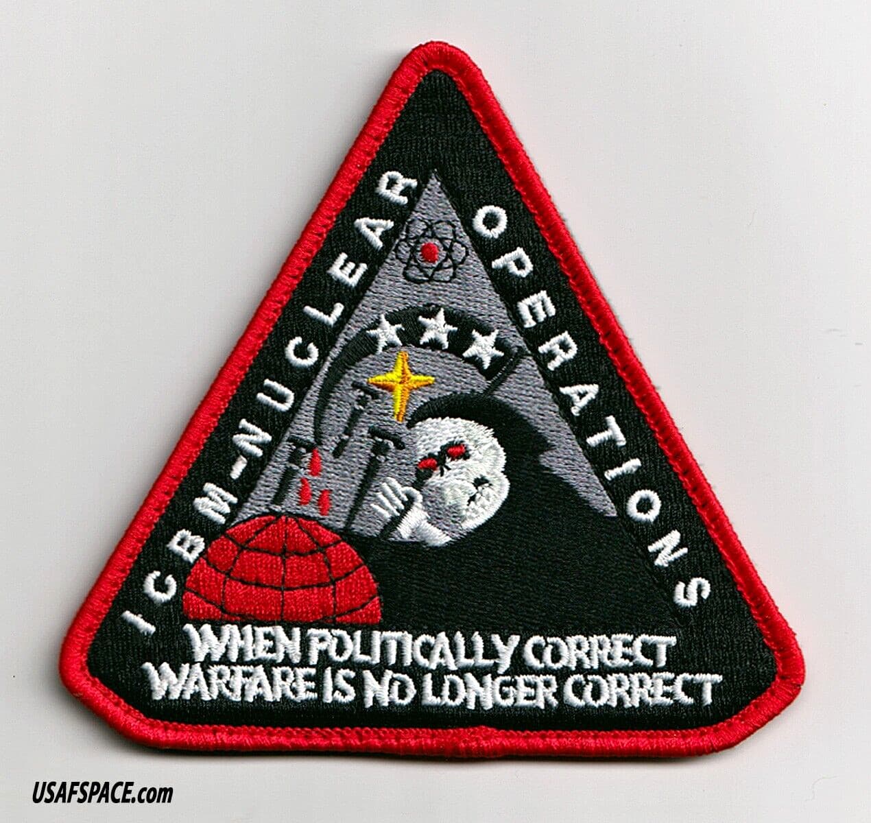 USAF ICBM NUCLEAR OPERATIONS - WHEN POLITICALLY CORRECT WARFARE AIR FORCE PATCH 2