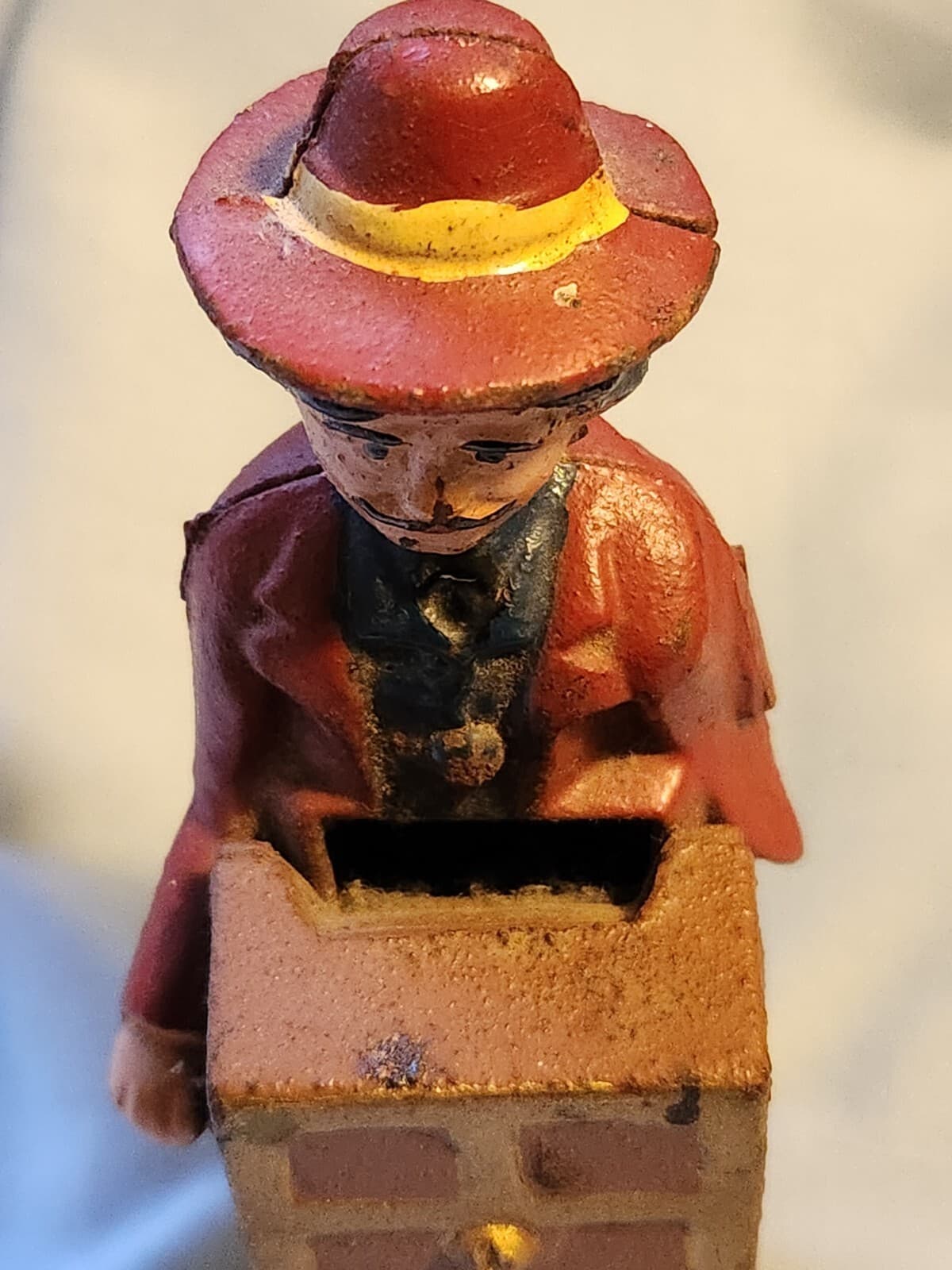 RARE OLD CAST IRON ORGAN GRINDER BANK BY HUBLEY 4