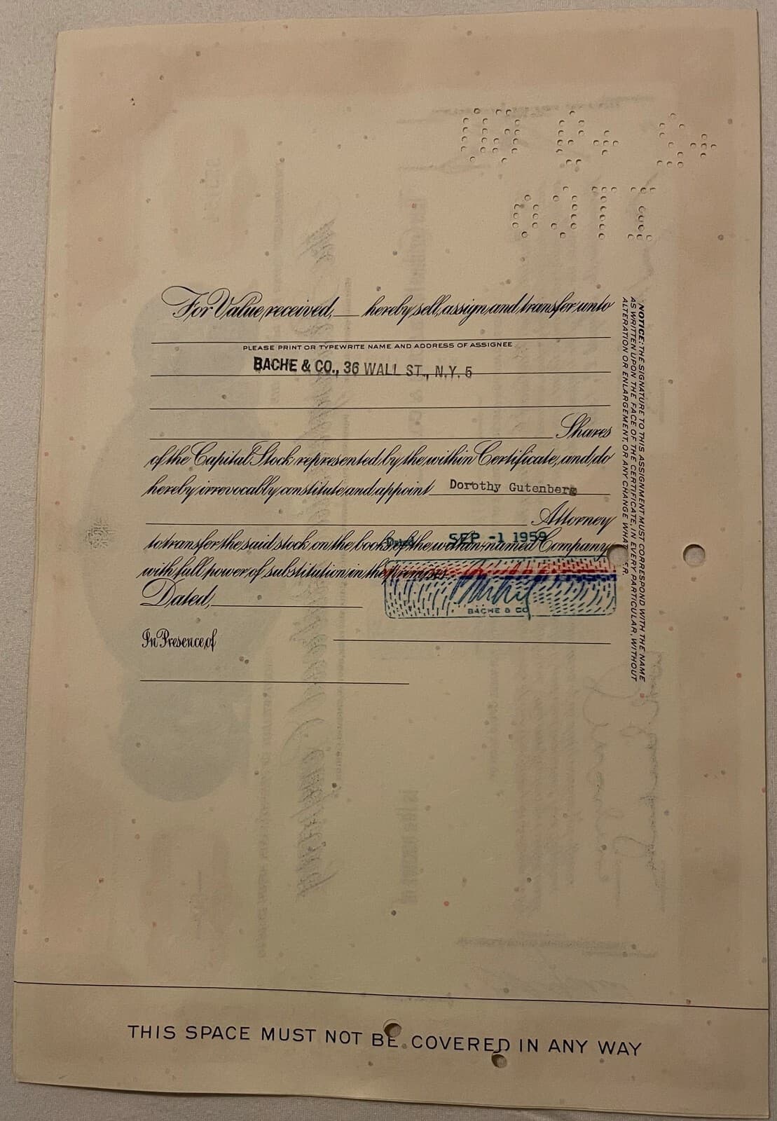 Vintage 1950s - 1960s Pennsylvania Railroad Stock Certificate, Horseshoe Curve O 3