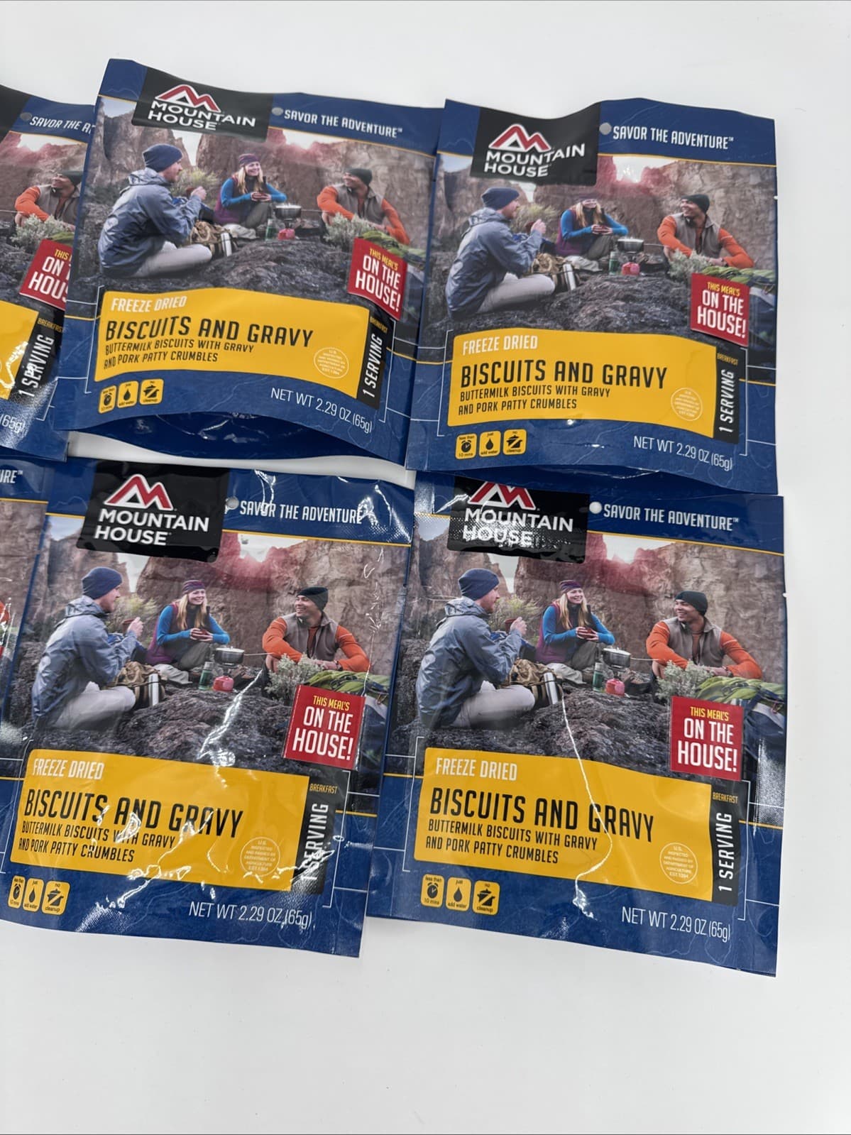 Mountain House Biscuits and Gravy Freeze-Dried Emergency Food Lot of 6 4